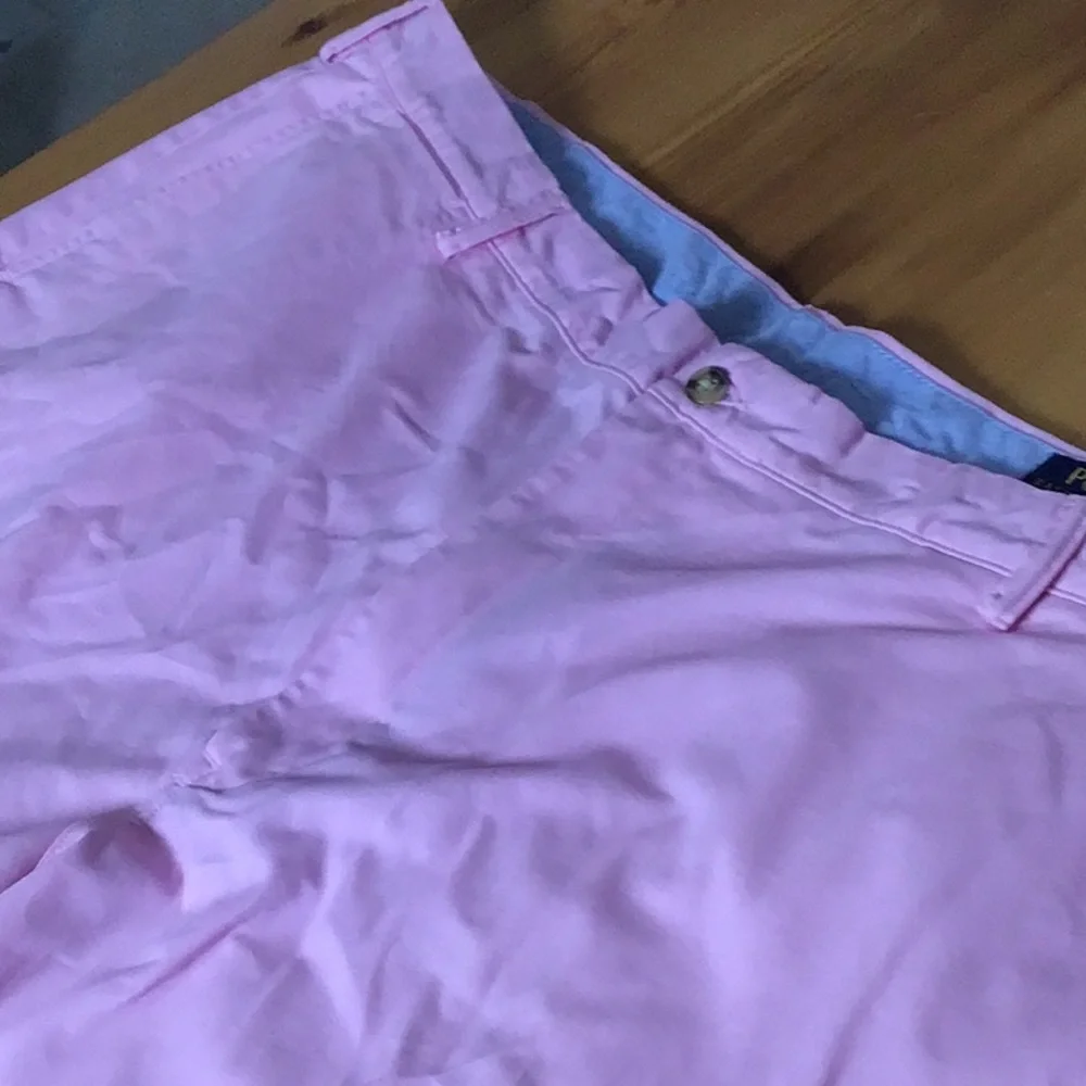 Ralph Lauren Pink Men’s Flat Front Shorts with Blue Pony size 46:classic fit - Picture 5 of 16